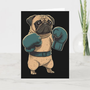 Boxerhund Pug Boxer Boxhandschuhe Mma Kickboxer K Karte