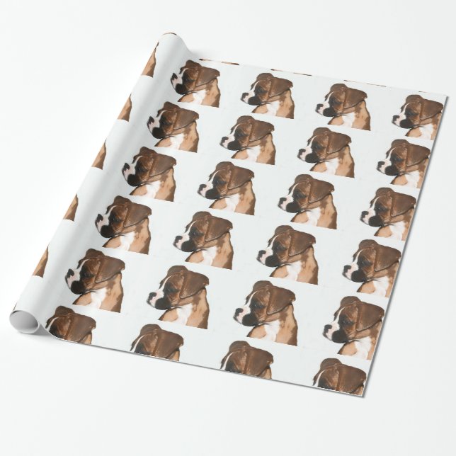 Boxerhundegeschenk-Packpapier Geschenkpapier (Ungerollt)
