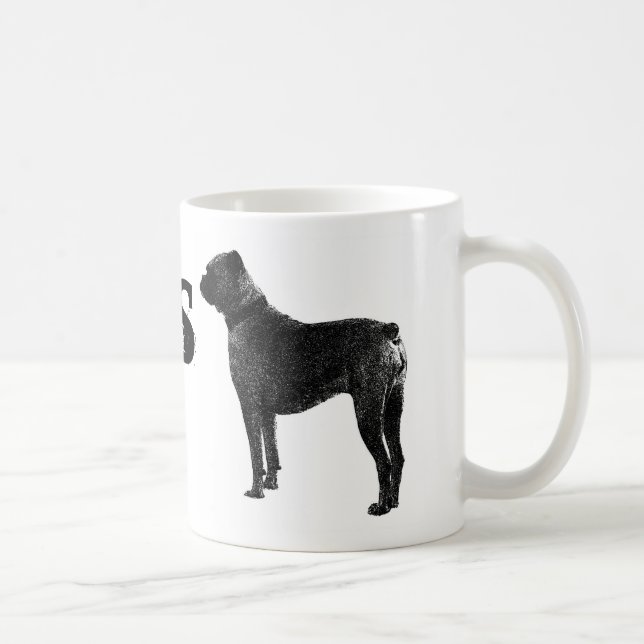 Boxerhundekaffee-Tasse Kaffeetasse (Rechts)
