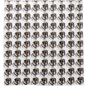 Boxerhundemuster Duschvorhang