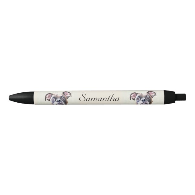 Boxerhundepersonalisierter Stift (Vorderseite)