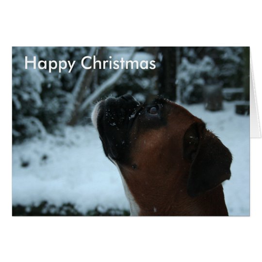Boxerhundjolie Weihnachtskarte Karte