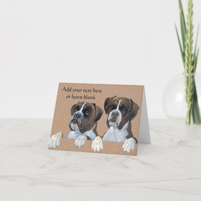 Boxers Dog Note Card, Danke Karten (Vorderseite)