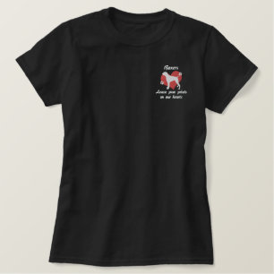 Boxers Verlasst Paw Prints Besticktes T-Shirt