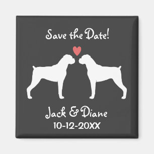 Boxers Wedding Save the Date Magnet