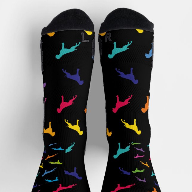 Boxersocken Muster Regenbogen Socken (Oben)