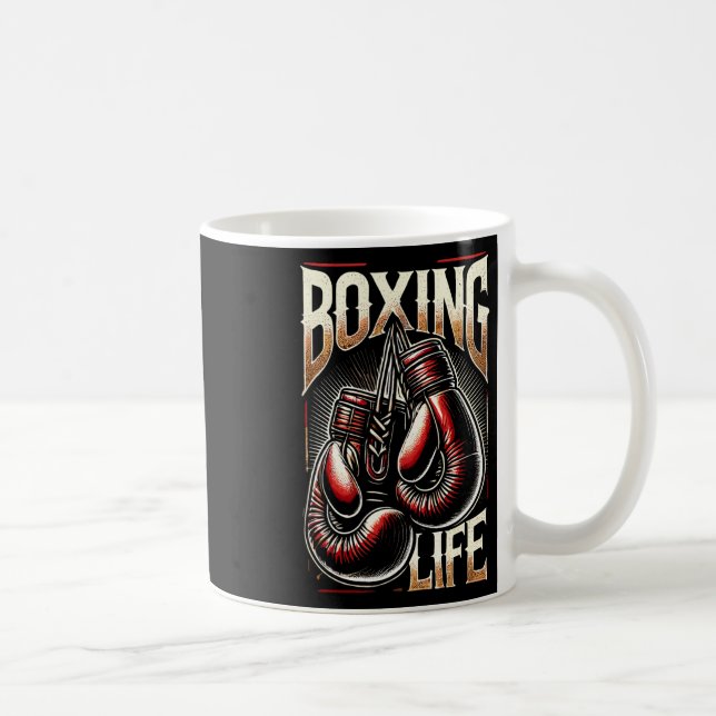 Boxertraining für sportliche Boxer Kaffeetasse (Rechts)