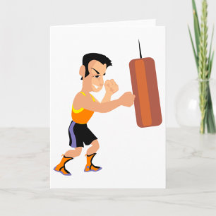 Boxertraining mit Stanzbeutel Karte