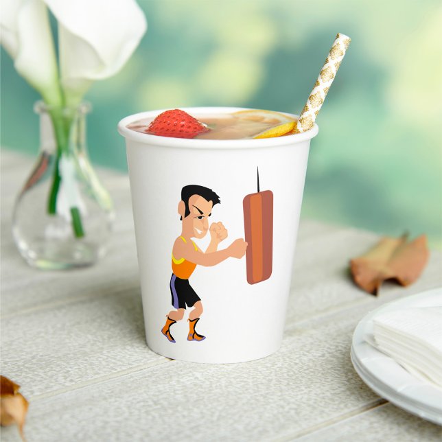 Boxertraining mit Stanzbeutel Pappbecher (Von Creator hochgeladen)