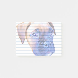 Boxerwelpe 4" x 3" Post-Itanmerkungsauflage Post-it Klebezettel