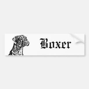 Boxerwelpe Kunst-Autoaufkleber Autoaufkleber