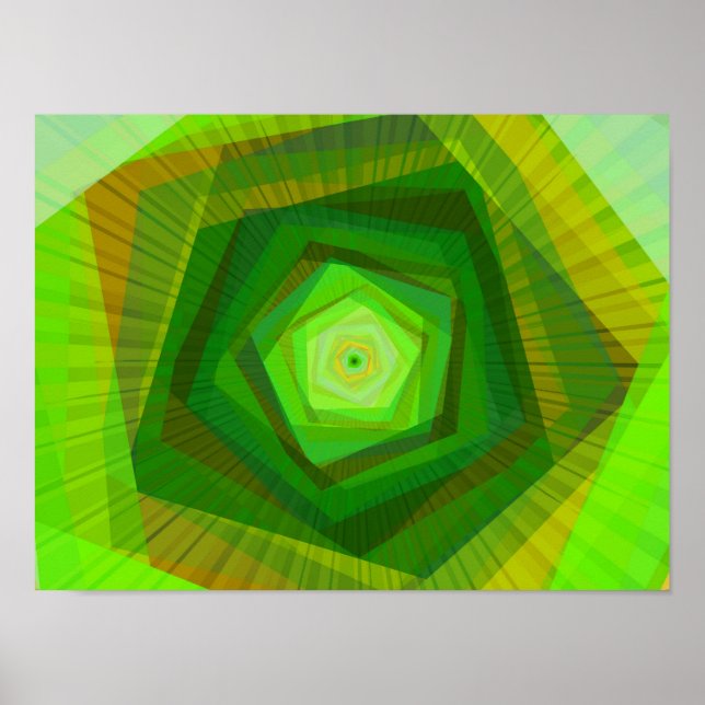 Boxes Cool Abstract Fine Fractal Art Poster (Vorne)