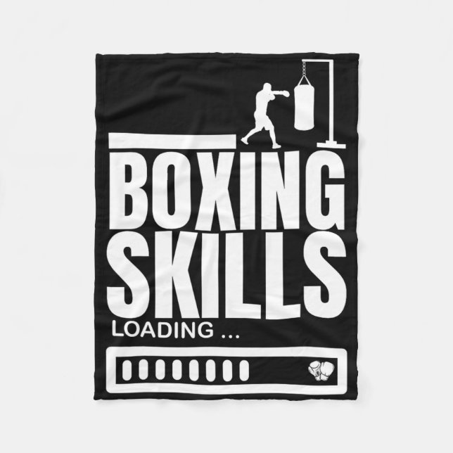 Boxfähigkeiten Laden Funny Boxer Fleecedecke (Vorderseite)