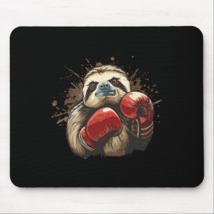 Boxfauler mit Boxhandschuhen Kickboxen Lustig B Mousepad