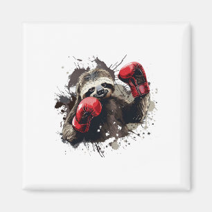 Boxfauler mit Boxhandschuhen Kickboxen Lustiges B Magnet