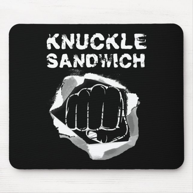 Boxfaustpunch Knuckle Sandwich Boxer Fighter Mousepad (Vorne)
