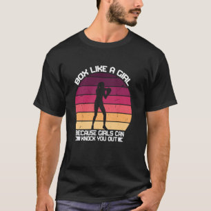 Boxfrauen Boxerkämpfer Boxhandschuhe Sparring T-Shirt