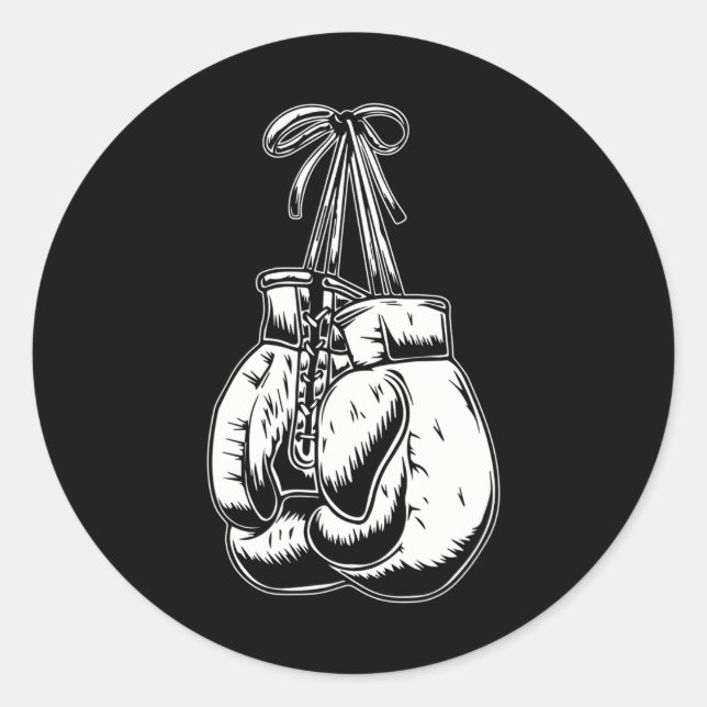 Boxgloves Sparring-Boxer Runder Aufkleber (Vorderseite)