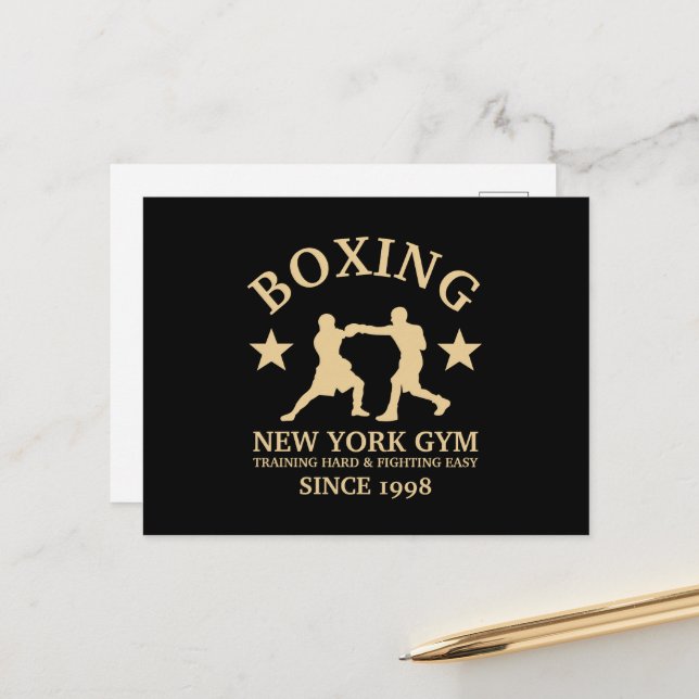 Boxgym, Pro Fighters Postkarte (Vorderseite/Rückseite Beispiel)