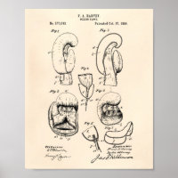 Boxhandschuh 1896 Patentkunst - Alte Peper
