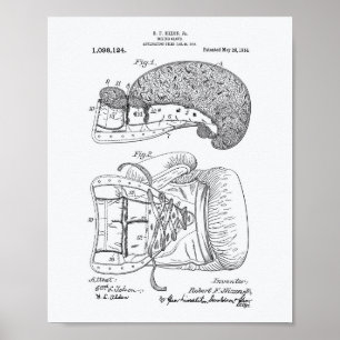 Boxhandschuh 1914 Weißbuch zum Thema Patentkunst Poster