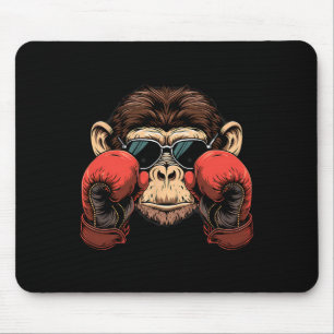 Boxhandschuh-Affe Liebhaber Boxhandschuhe Kickboxe Mousepad