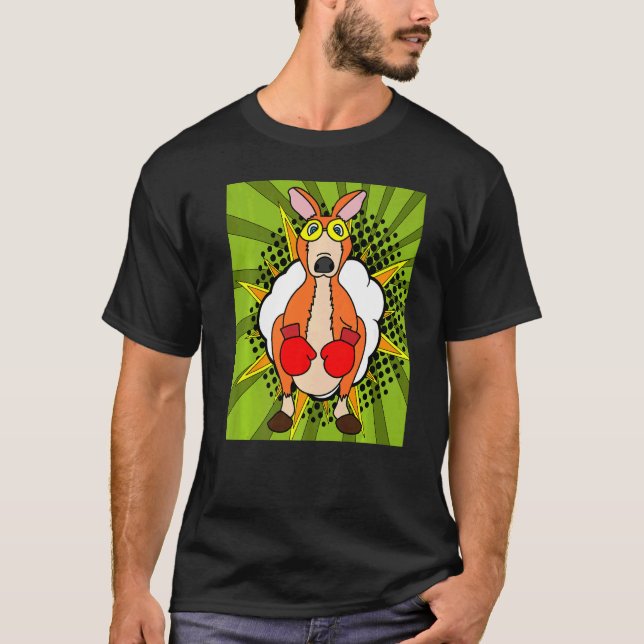 Boxhandschuh Boxen Kangaroo Kämpfen Stimmung T-Shirt (Vorderseite)
