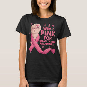 Boxhandschuh Ich trage Pink für Brustkrebs T-Shirt
