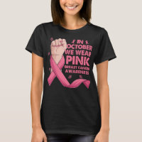 Boxhandschuh im Oktober tragen wir rosa Brustkrebs