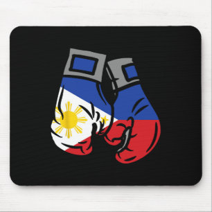 Boxhandschuh mit der Flagge der Philippinen Mousepad