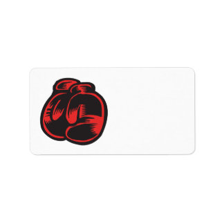Boxhandschuhe Adressaufkleber