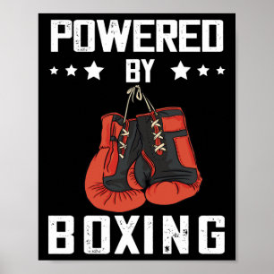 Boxhandschuhe, angetrieben durch Boxing Boxer Kick Poster