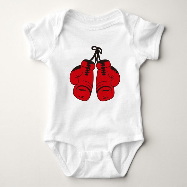 Boxhandschuhe Baby Strampler (Vorderseite)