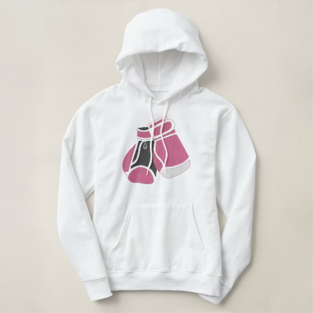 Boxhandschuhe Bestickter Hoodie (Design vorne)