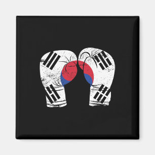Boxhandschuhe Boxer Koreanische Flagge Südkorea Magnet
