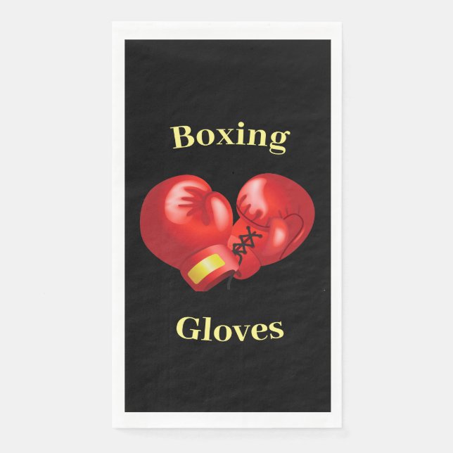 Boxhandschuhe Design Handtuch Napkins Serviette (Vorderseite)