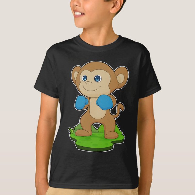 Boxhandschuhe für Affen T-Shirt (Vorderseite)