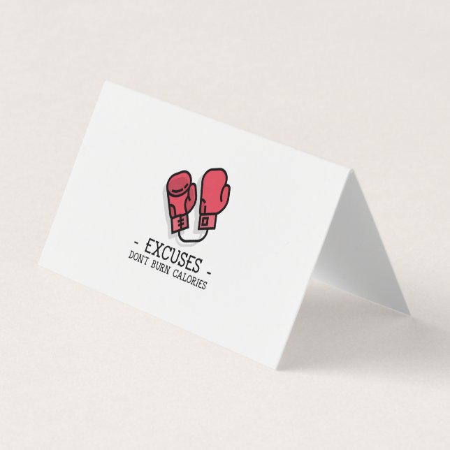 Boxhandschuhe für Fitnessen Visitenkarten (Vorderseite)