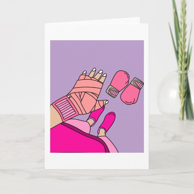 Boxhandschuhe für Frauen Karte (Vorderseite)