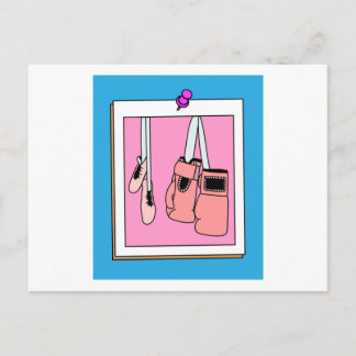 Boxhandschuhe für Frauen Postkarte