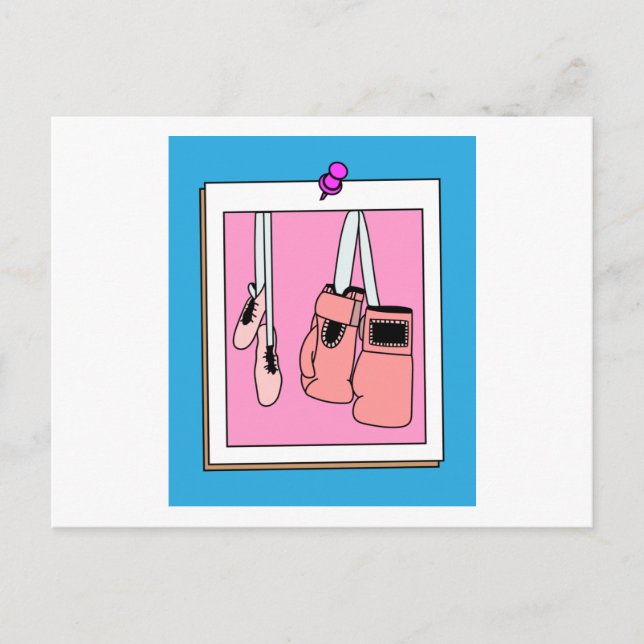 Boxhandschuhe für Frauen Postkarte (Vorderseite)