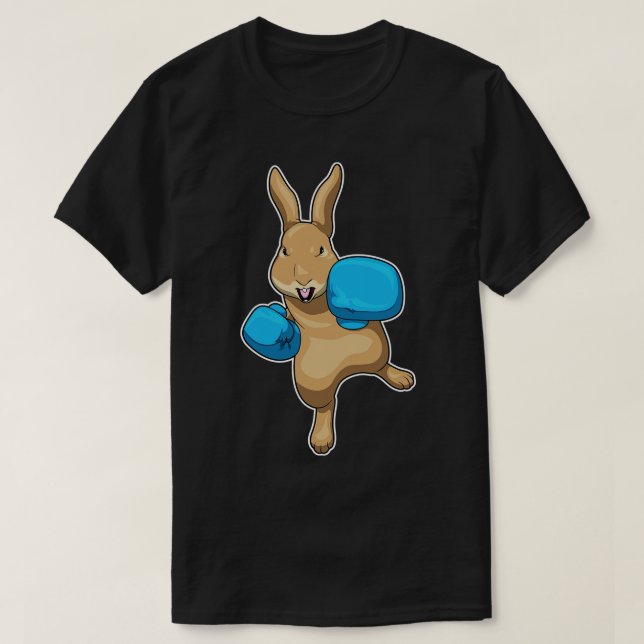 Boxhandschuhe für Kaninchen Boxen 1 T-Shirt (Design vorne)