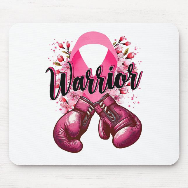 Boxhandschuhe für Krieger rosa, blühende, gespenst Mousepad (Vorne)