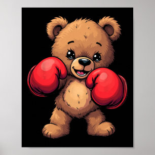 Boxhandschuhe für niedliche Bären Poster