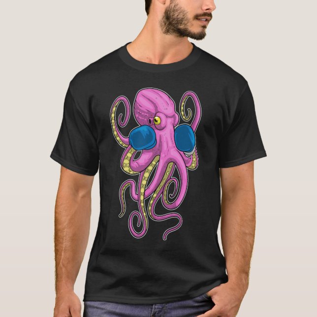 Boxhandschuhe für Octopus Boxer Boxen T-Shirt (Vorderseite)