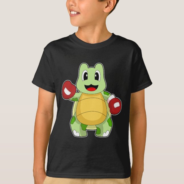 Boxhandschuhe für Turtle Boxer Boxing T-Shirt (Vorderseite)