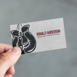 Boxhandschuhe hängen | Fitness Business Card Visitenkarte