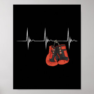 Boxhandschuhe Herzschlag Ekg Pulsschlag Mixed Mart Poster