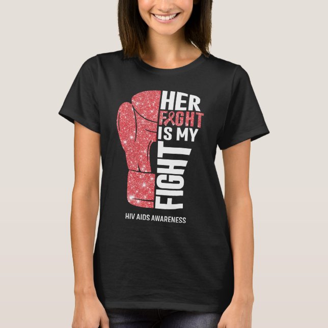Boxhandschuhe Hiv Aids Krieger T-Shirt (Vorderseite)