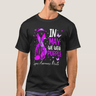 Boxhandschuhe im Mai tragen wir Lila Lupus Awarene T-Shirt